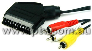 Scart to 6 x RCA